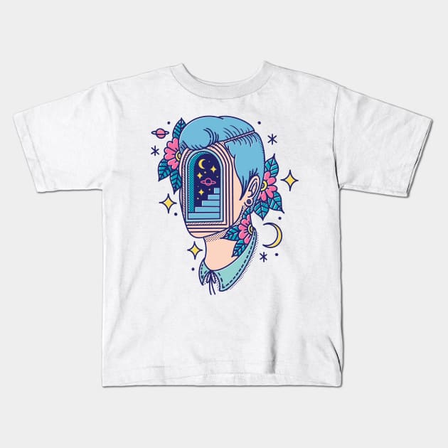 Introvert Kids T-Shirt by Paolavk